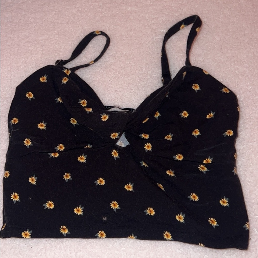 Floral Black Women's Top